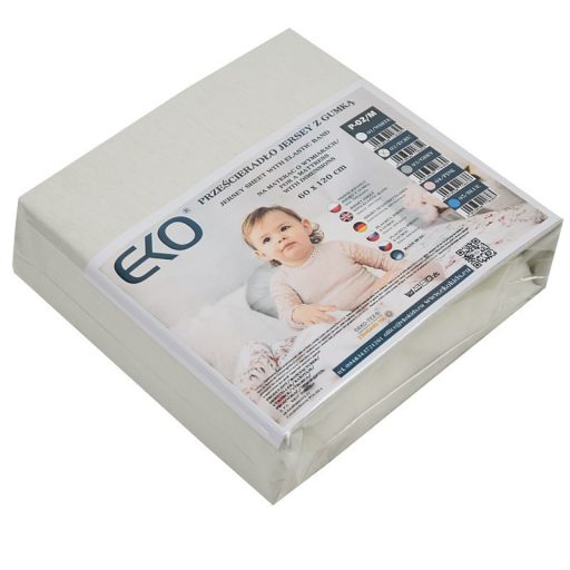 EKO Lepedő gumírozott jersey bézs 120x60 cm