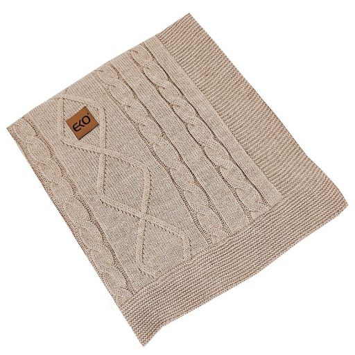 EKO Kasmír takaró szőrme béléssel Beige 100x80 cm