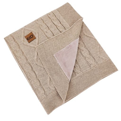 EKO Kasmír takaró szőrme béléssel Beige 100x80 cm