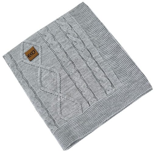 EKO Kasmír takaró szőrme béléssel Grey 100x80 cm