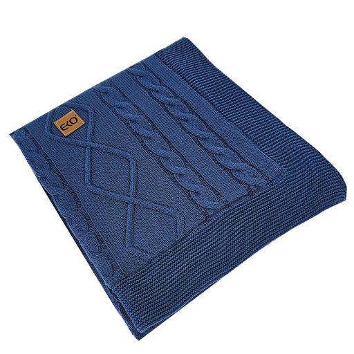 EKO Kasmír takaró szőrme béléssel Jeans 100x80 cm