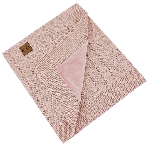 EKO Kasmír takaró szőrme béléssel Rose Pink 100x80 cm
