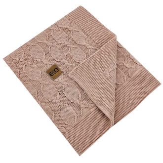 EKO Kötött takaró alpakából Powder Rose 80x100cm