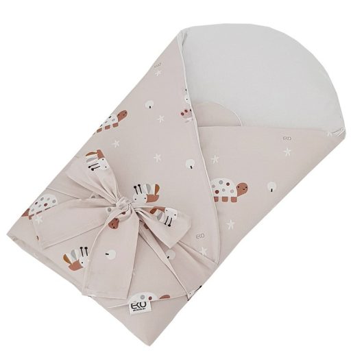 EKO Takaró pamutból kókusz kivehető betéttel és masnival Bees Beige 75x75 cm
