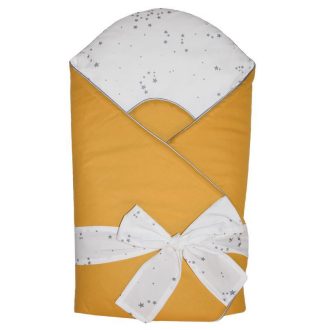   EKO Takaró pamutból mintával és kókusz belsővel Mustard Yellow