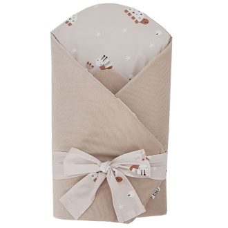   EKO Takaró pamutból kókusz kivehető betéttel VELVET Bees Beige 75x75 cm