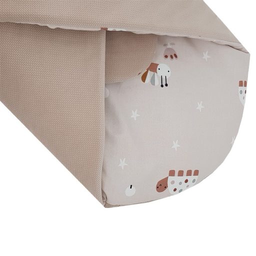 EKO Takaró pamutból kókusz kivehető betéttel VELVET Bees Beige 75x75 cm