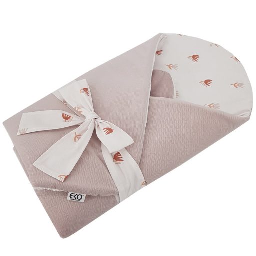 EKO Takaró pamutból velúrral és kókusz belsővel masnival Beige Meadow 75x75cm