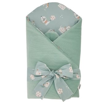   EKO Takaró pamutból kókusz kivehető betéttel VELVET Dogs Mint 75x75 cm