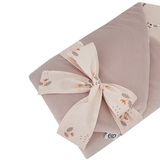 EKO Takaró pamutból kókusz kivehető betéttel VELVET My farm Powder pink 75x75 cm