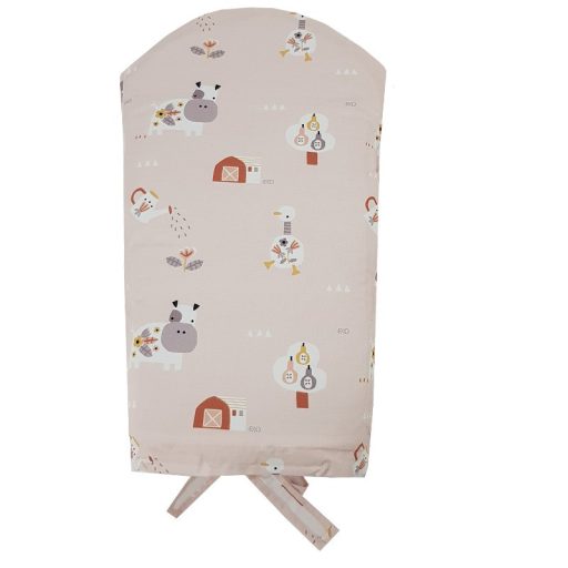 EKO Bebújós takaró fűzős kókusz kivehető betéttel My farm Powder pink 75x75 cm
