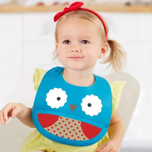 SKIP HOP Zoo Állatos szilikon előke Bagoly 6h+