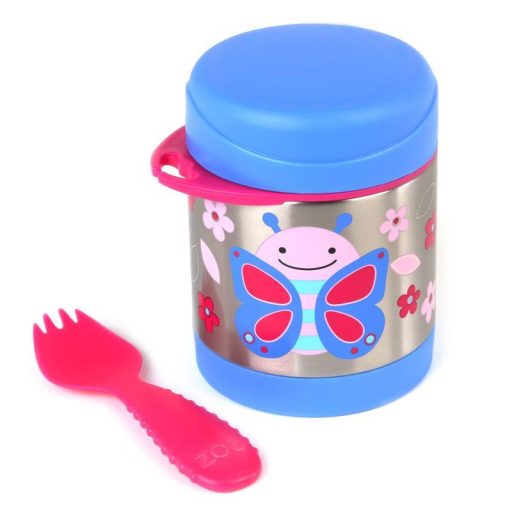 SKIP HOP Zoo Termosz ételhez kanállal/villával Pillangó 325 ml, 3év+
