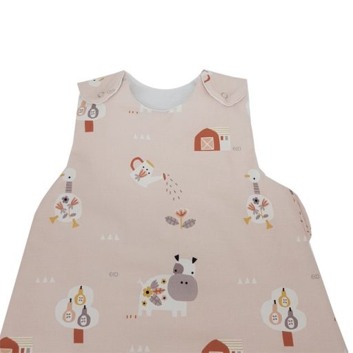 EKO Alvózsák pamut MEDIUM My farm Powder Pink 50x75 cm 2,5 TOG