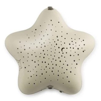   PABOBO Mágikus csillagos éjszakai égbolt projektor melódiával elemről - Star Beige