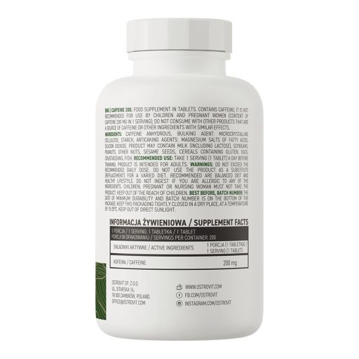 OstroVit Caffeine 200 mg – 200 tabletta