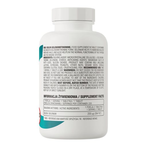 OstroVit Selen (Szelén-metionin) 220 tabletta
