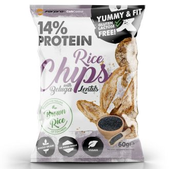   FORPRO Brown Rice Chips With Black Lentil 18x60g (beluga lencsével)