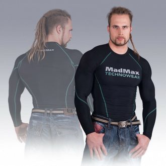   MADMAX Compression Long Sleeve Top Green Hosszú Ujjú Felső S