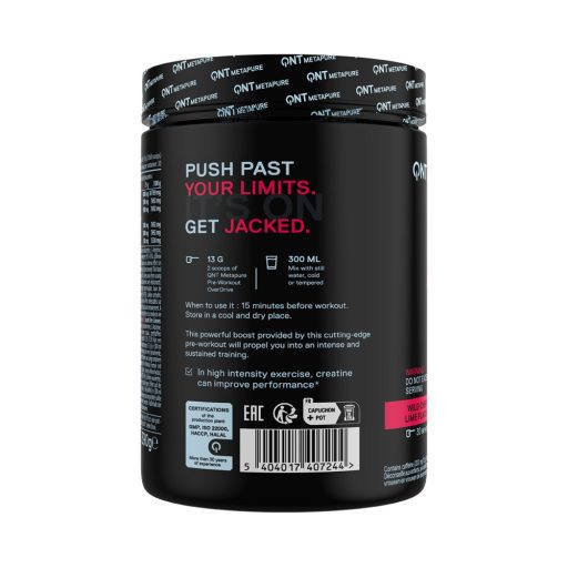 Qnt pre workout overdrive raspberry killer 390 g