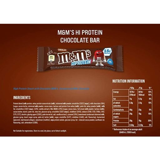 M&M's Protein Chocolate Bar 51g (12)