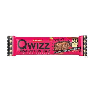 NUTREND QWIZZ Protein Bar 60g Chocolate+Raspberry (24pcs)