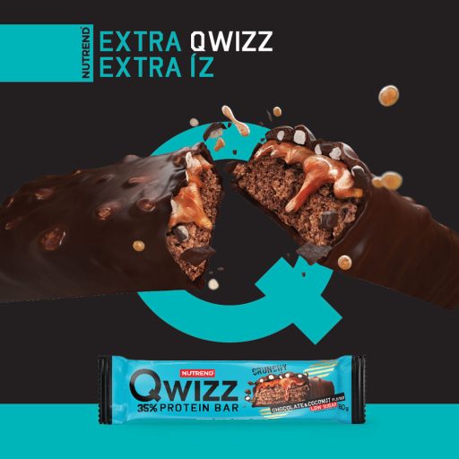 NUTREND QWIZZ Protein Bar 60g Chocolate Brownies (24pcs)