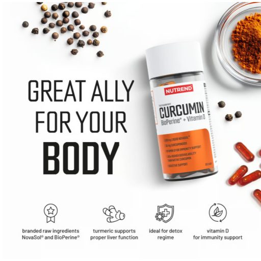 NUTREND CURCUMIN + BIOPERINE + VITAMIN D 60 caps