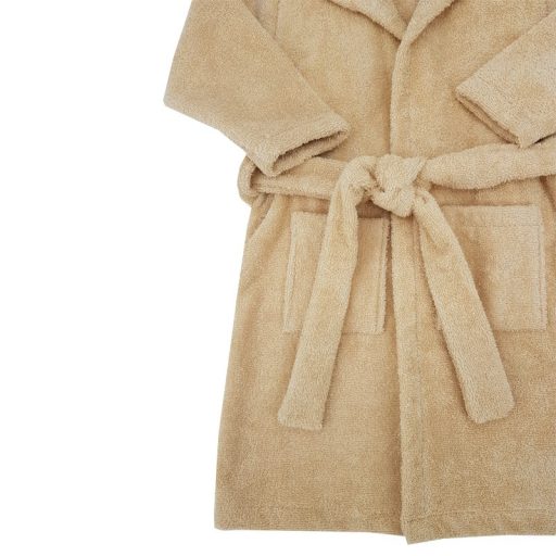 EKO Köntös pamutból kapucnival és fülekkel Beige méret S 80-86