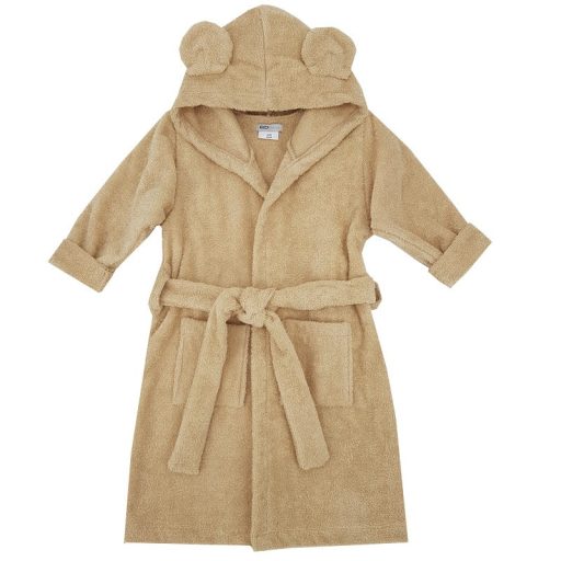 EKO Köntös pamutból kapucnival és fülekkel Beige méret S 80-86