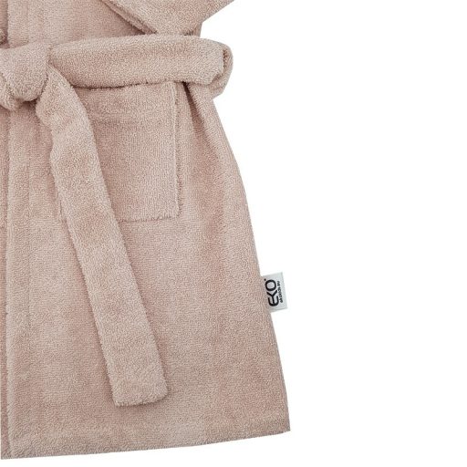 EKO Köntös pamutból kapucnival és fülekkel Powder pink méret L 80-86