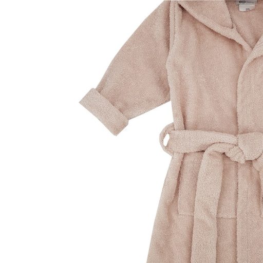 EKO Köntös pamutból kapucnival és fülekkel Powder pink méret L 80-86