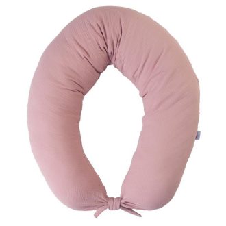   BABYMATEX Szoptatós párna muszlin Moon vintage rózsaszín 260 cm