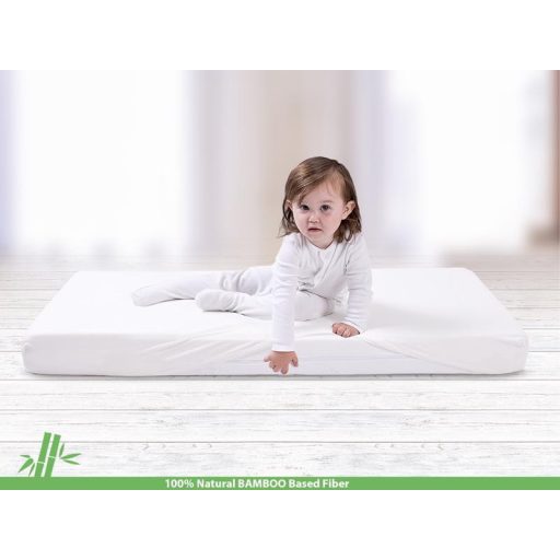 BABYMATEX Bambusz lepedő 60x120 fehér