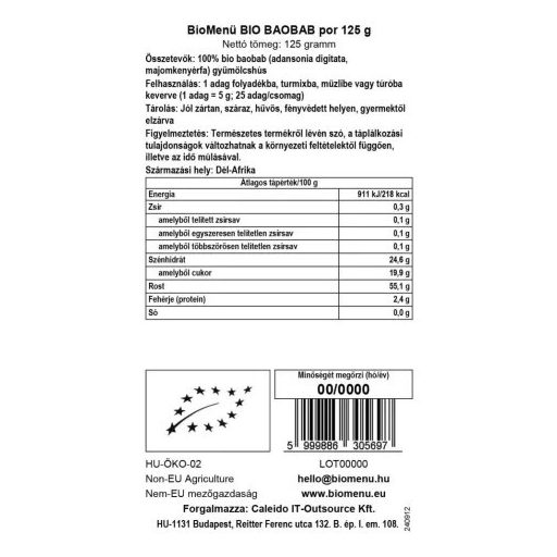 BioMenü BIO BAOBAB por 125 g