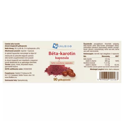 Caleido béta-karotin gélkapszula 90 db