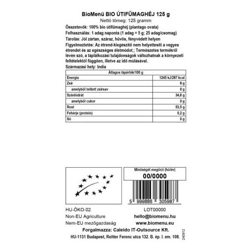 BioMenü BIO ÚTIFŰMAGHÉJ 125 g