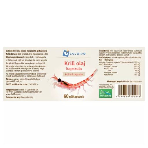 Caleido Krill olaj kapszula 60 db
