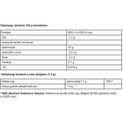 BioMenü BIO macagyökér por 125g