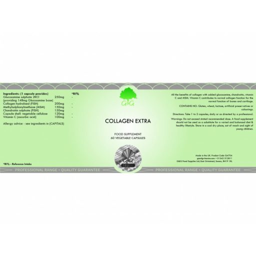 G&G KOLLAGÉN EXTRA GLÜKOZAMINNAL, KONDROITINNAL, MSM-EL ÉS C-VITAMINNAL 60 kapszula