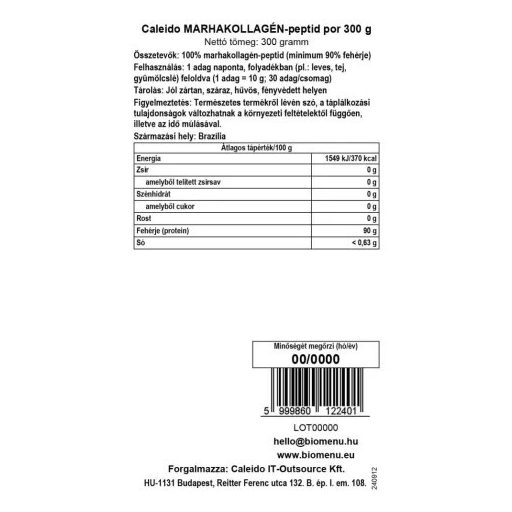 Caleido marhakollagén-peptid por 300 g