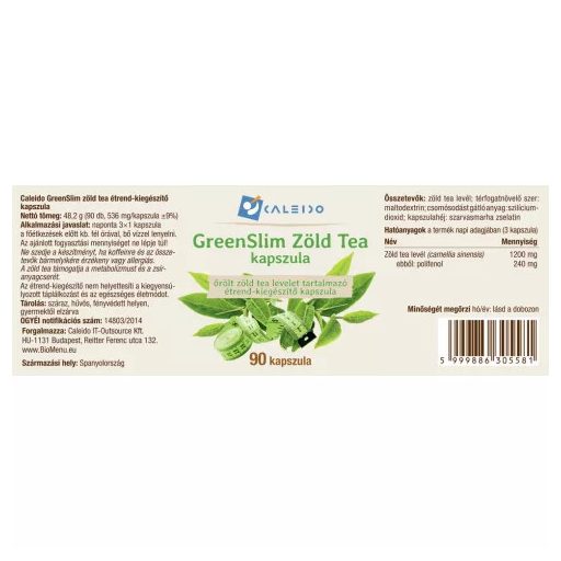 Caleido greenslim zöld tea kapszula 90 db