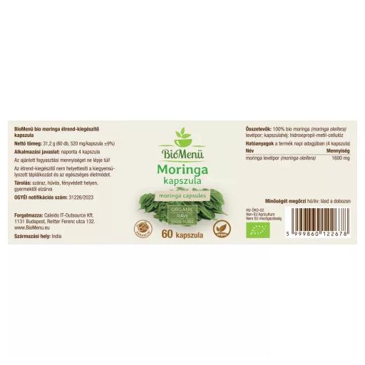 BioMenü BIO MORINGA kapszula 60 db