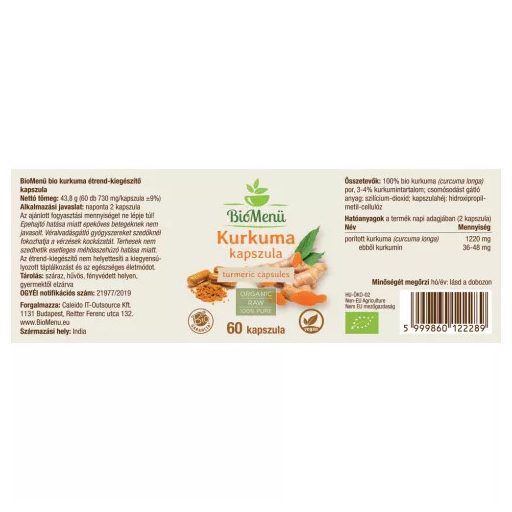 BioMenü BIO KURKUMA kapszula 60 db