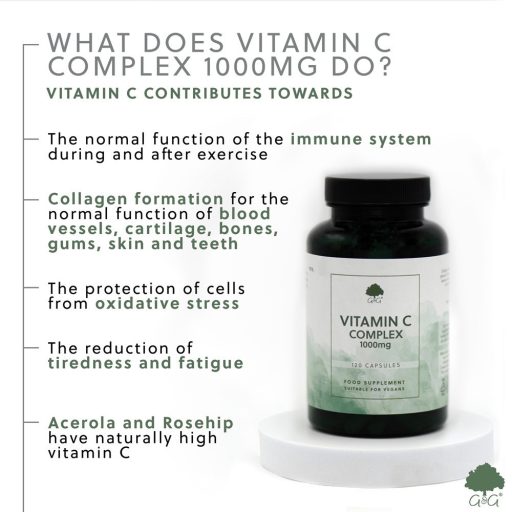 G&G C-vitamin 1000mg csipkebogyóval és acerolával 120 kapszula
