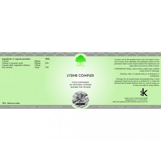 G&G LIZIN KOMPLEX C-VITAMINNAL és CINKKEL 60 kapszula