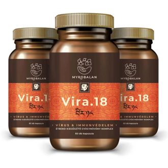   Myrobalan VIRA.18 TRIO - IMMUNERŐSÍTŐ GYÓGYNÖVÉNY KAPSZULA 3X60 DB