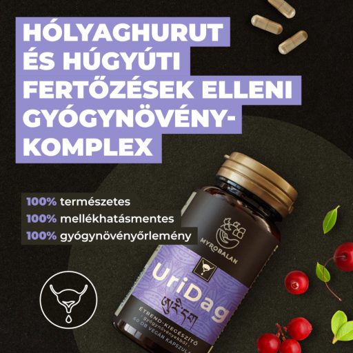 Myrobalan URIDAG hólyaghurut és húgyúti fertőzések elleni gyógynövény-komplex 60 db kapszula