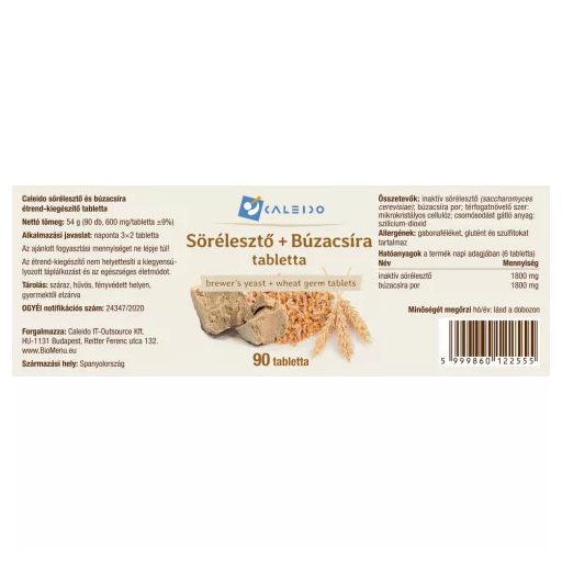 Caleido sörélesztő+búzacsíra tabletta 90 db