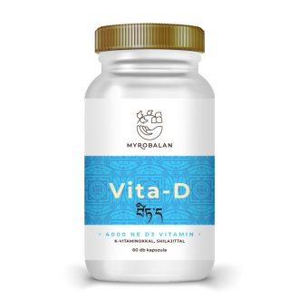   Myrobalan VITA-D 4000 NE D3 vitamin K1+K2 vitaminokkal és shilajittal 60 db vegán kapszula
